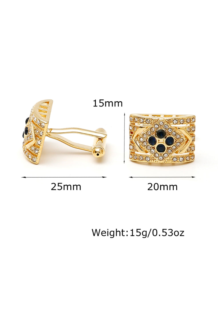 Men's Cufflinks Luxury Inlaid Black Zircon Gold Shirt Cuff Nails Button Hair