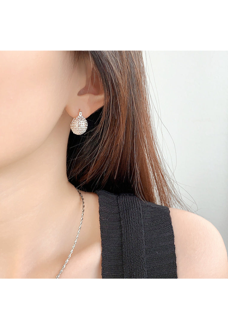 Ballet Skirt Silver Earrings