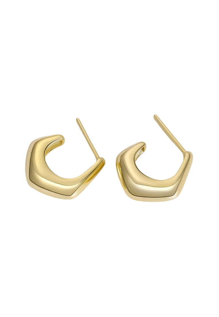 Retro Circle Silver Ear Rings