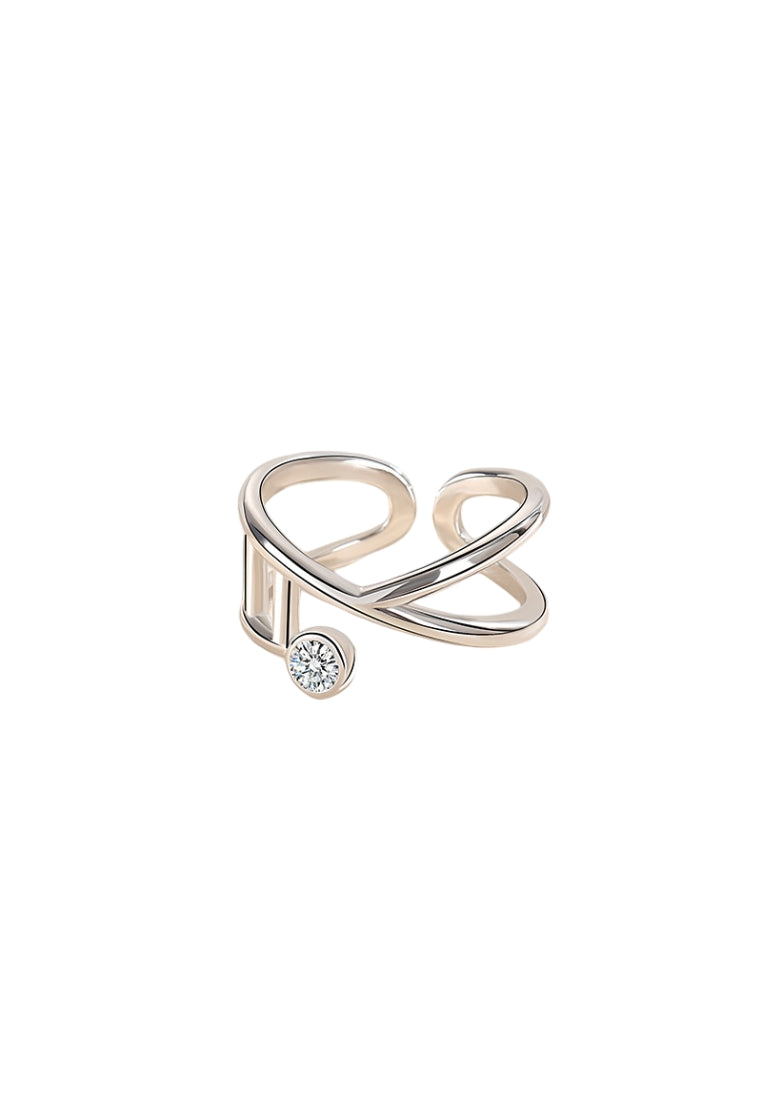 S925 Silver Geometric Ring