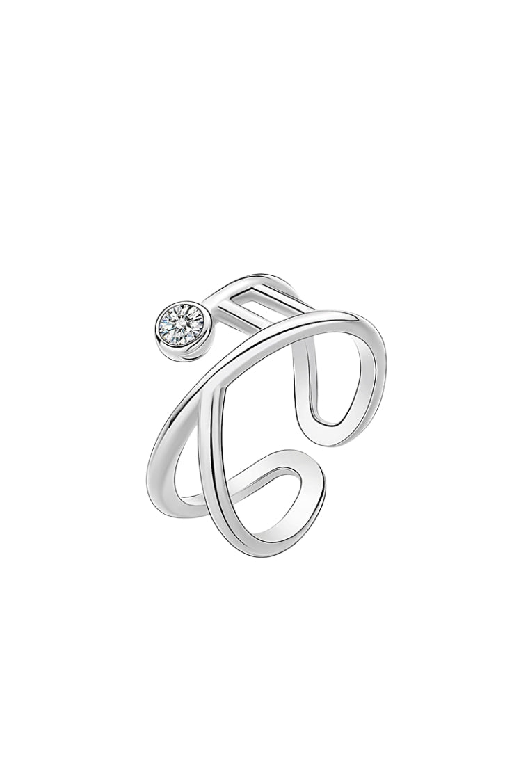 S925 Silver Geometric Ring