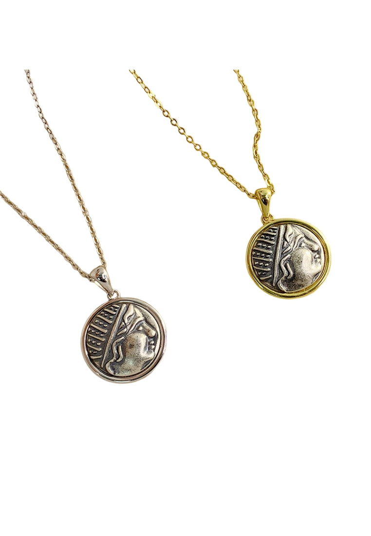 Ancient Greek Coin S925 Silver Necklace