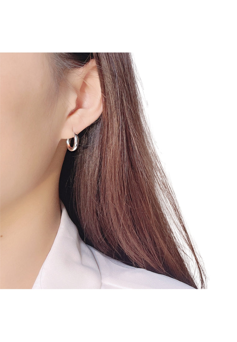 S925 silver Cshaped earrings