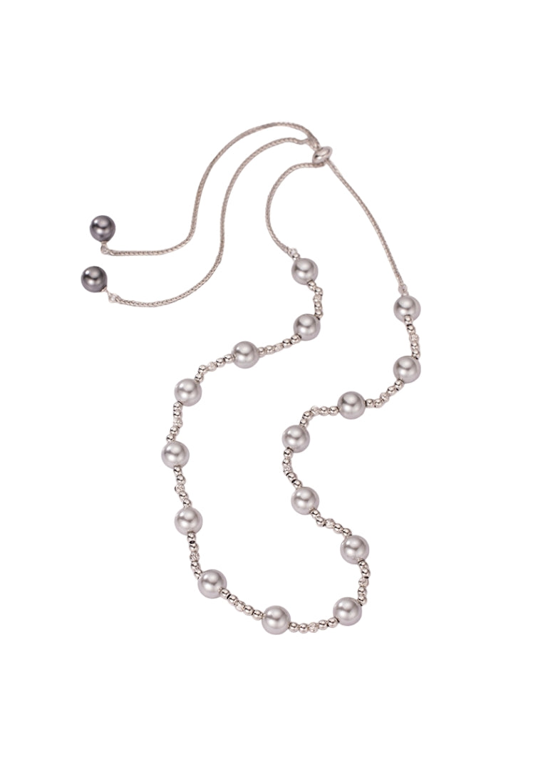 S925 Silver Adjustable Shell Pearl Necklace
