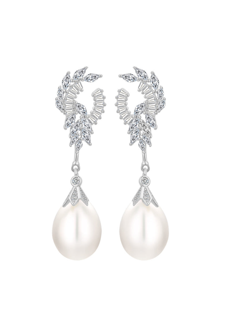 Autumn/Winter Luxury S925 Silver Long Tassel Pearl Earrings for Women, Niche and Elegant "Princess" Studs