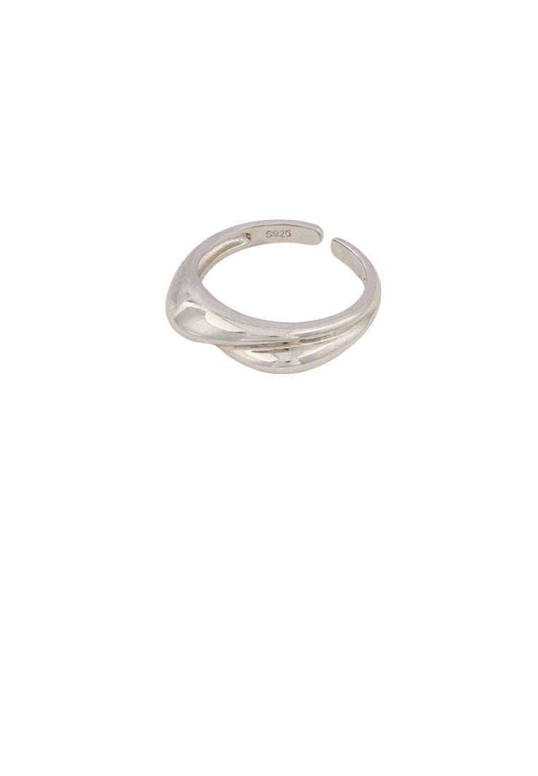 S925 Silver Rope Knot Adjustable Ring
