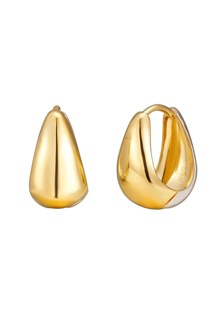 S925 silver colorseparated electroplated water drop earrings