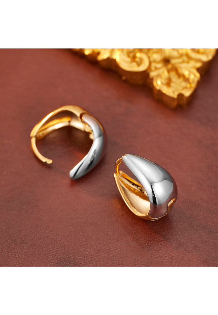 S925 silver colorseparated electroplated water drop earrings