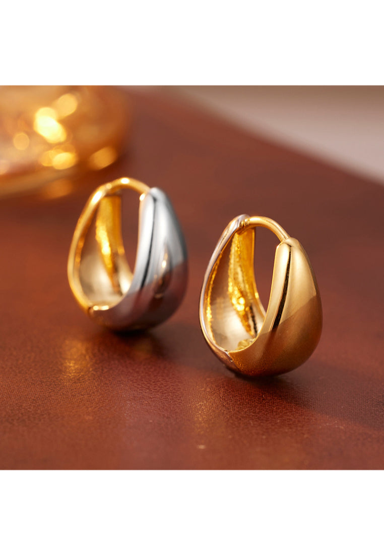 S925 silver colorseparated electroplated water drop earrings