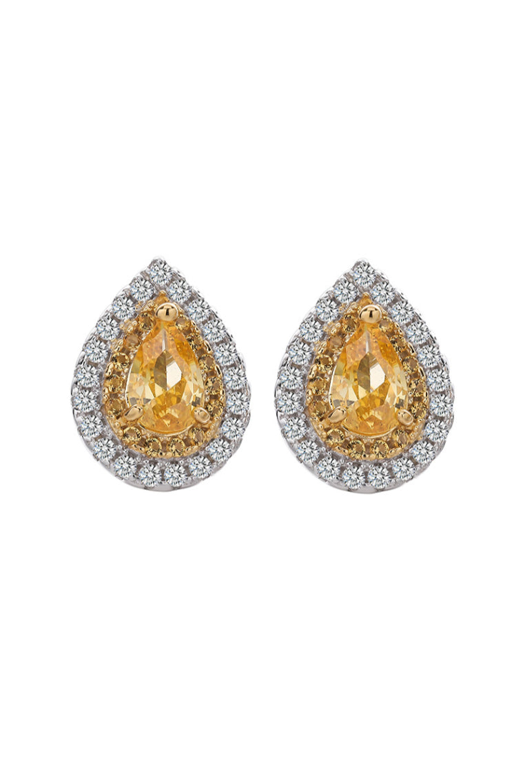 Round Crystal Stud Earrings