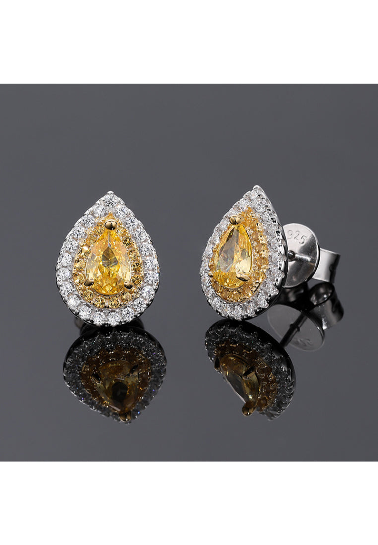 Round Crystal Stud Earrings