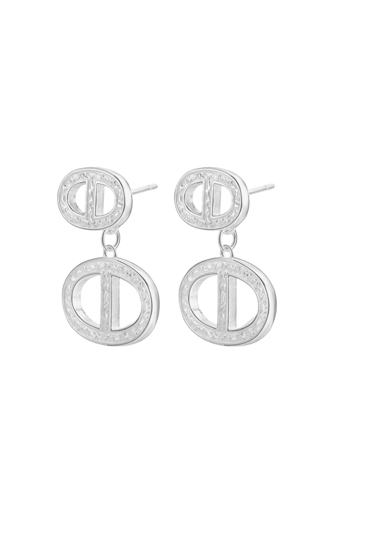 S925 silver winter pig nose earrings