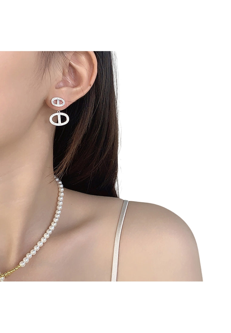 S925 silver winter pig nose earrings