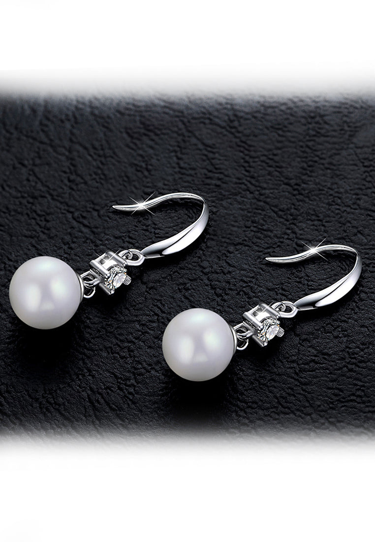 Vanol Shell Bead Ear Hook Earrings