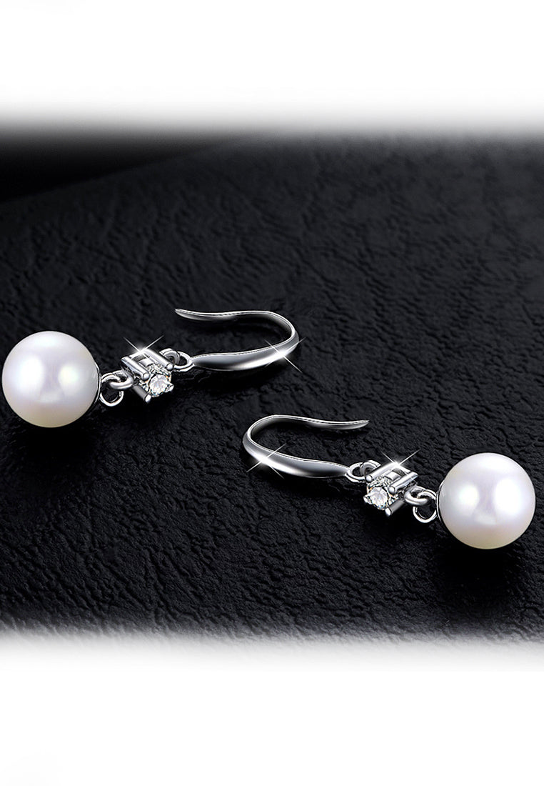 Vanol Shell Bead Ear Hook Earrings