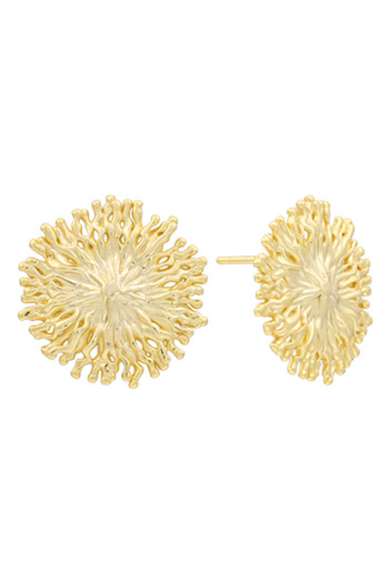 S925 Silver Geometric Flower Shaped Stud Earrings with Creative Design and Stylish Silver Style for Women