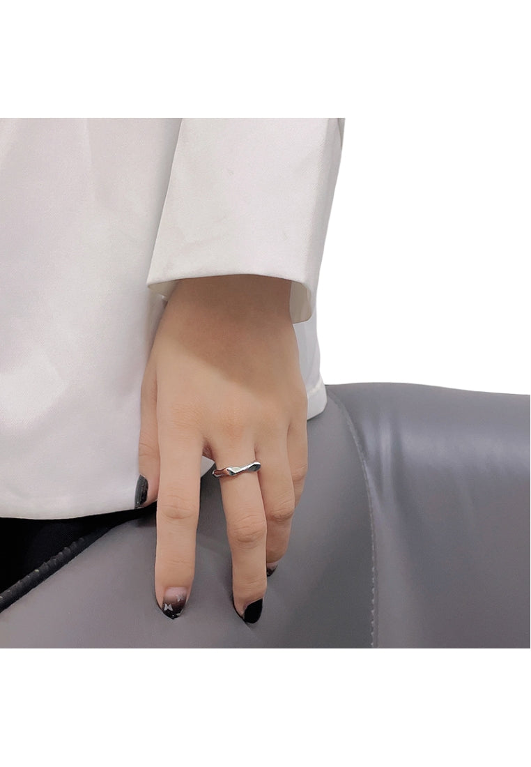 S925 Silver Irregular Geometric Ring