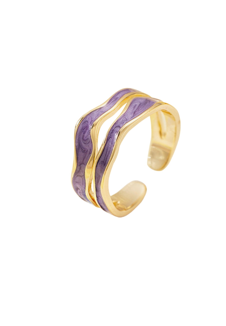 Unique Design 925 Silver Luxury Brushed Weave Gold and Silver Color Adjustable Ring for Women