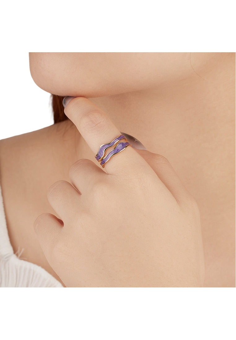 Unique Design 925 Silver Luxury Brushed Weave Gold and Silver Color Adjustable Ring for Women