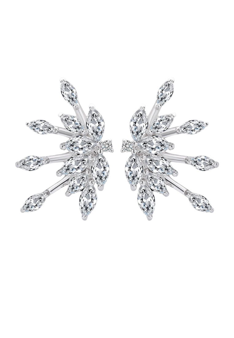 Square Gemstone Stud Earrings