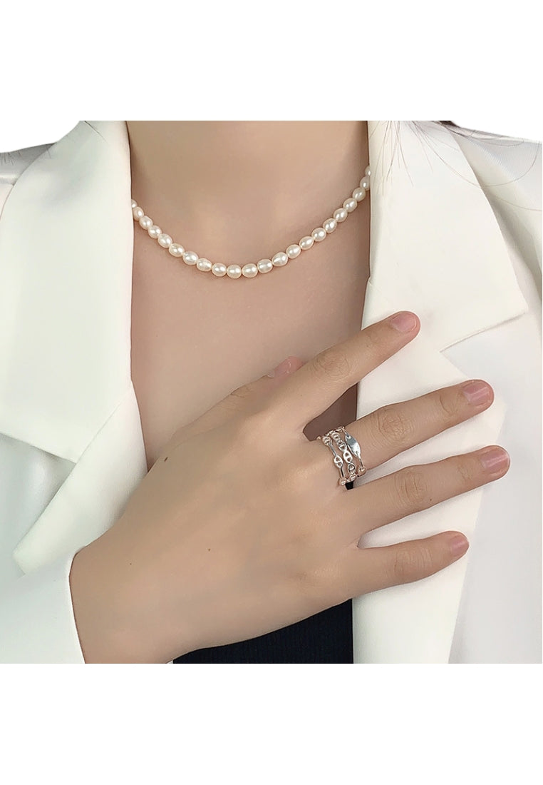 Cross Gold Accented Sterling Ring