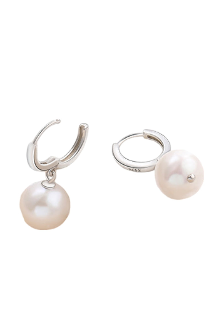 Selling Sterling Silver Baroque Pearl Stud Earrings for Women, Unique and Classy