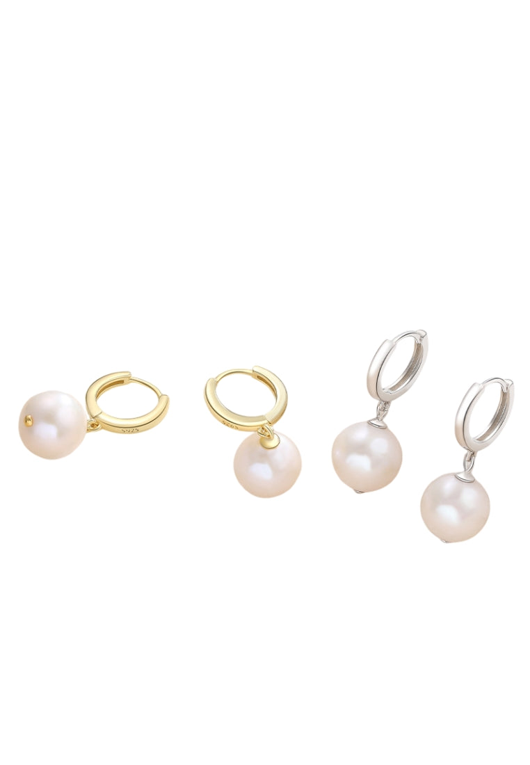 Selling Sterling Silver Baroque Pearl Stud Earrings for Women, Unique and Classy