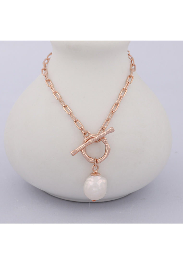 Baroque Pearl OT Clasp Necklace