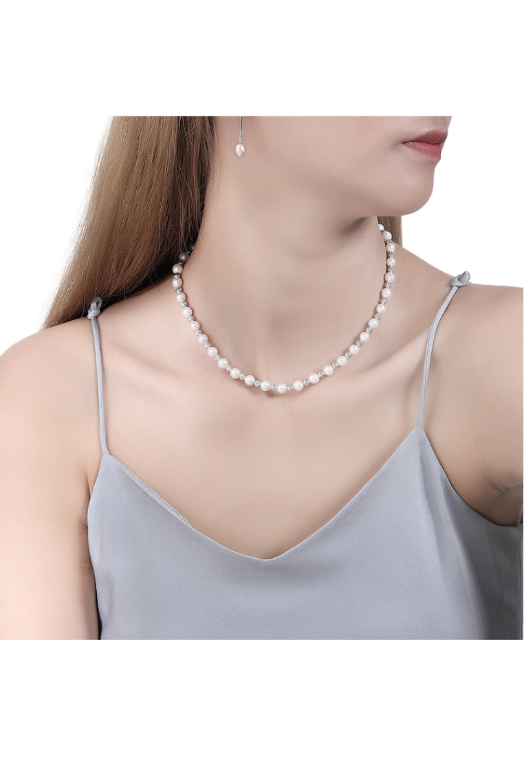 S925 Silver French Pearl Necklace