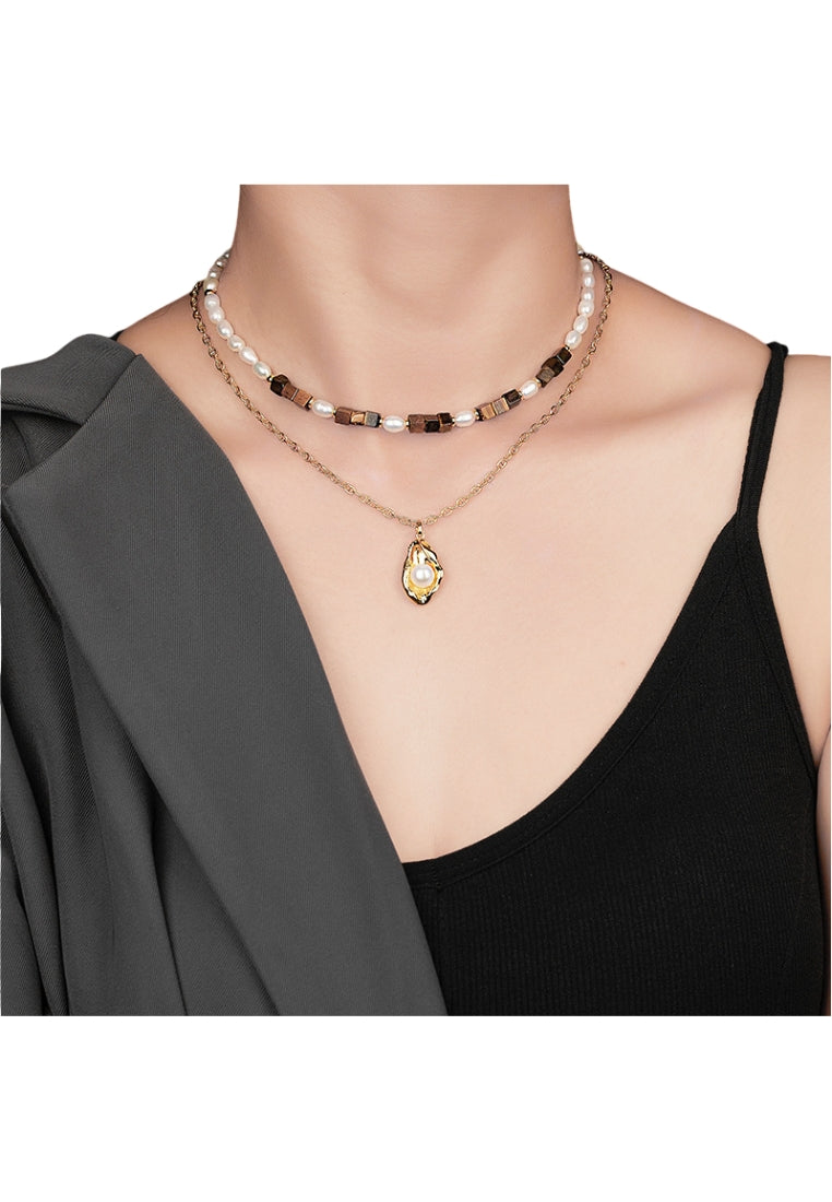 S925 Silver Tiger Eye Bead Necklace