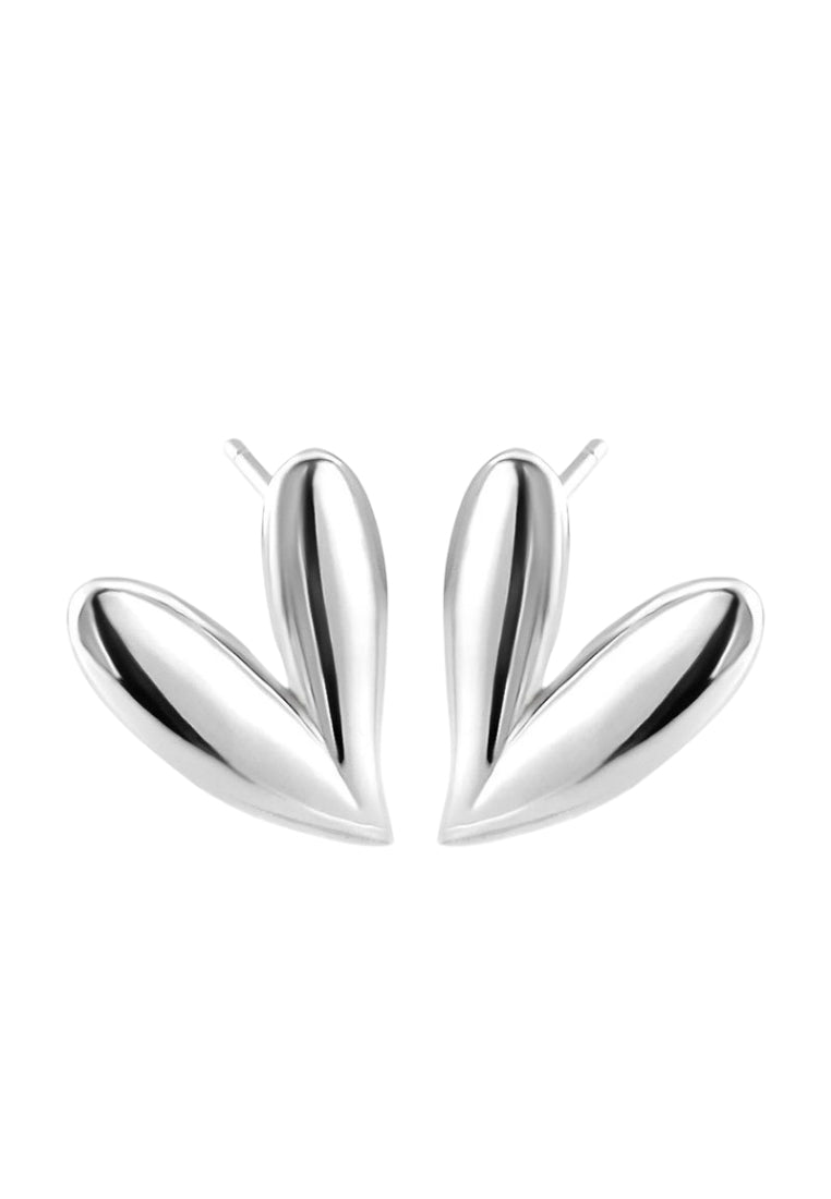 S925 silver Cshaped tiger eye earrings