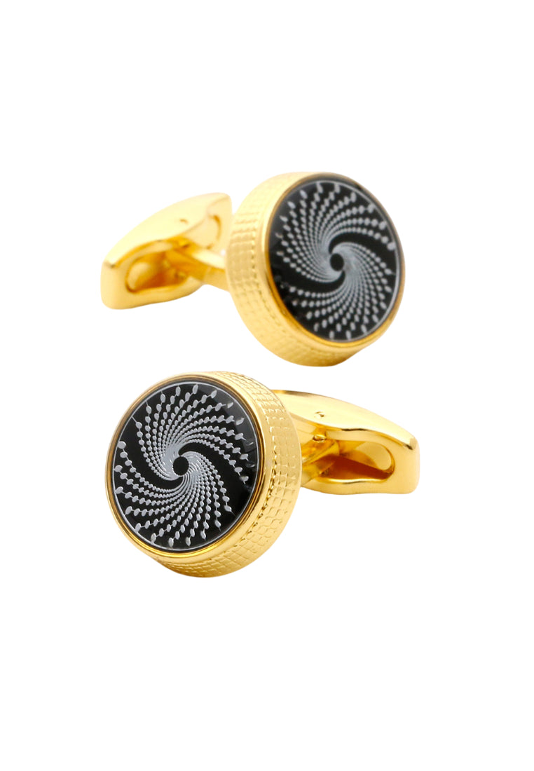 Men's Cufflinks French Simple Pattern Casual Round Cuff Button