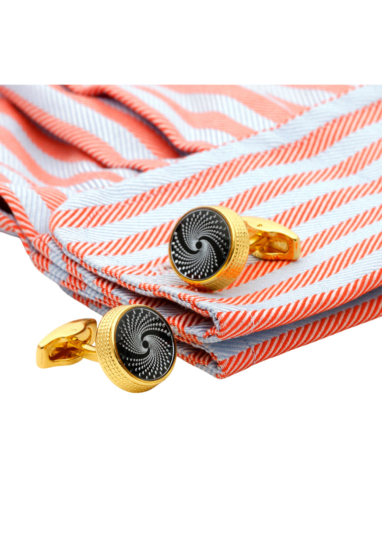 Men's Cufflinks French Simple Pattern Casual Round Cuff Button