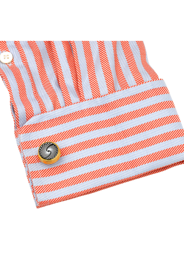 Men's Cufflinks French Simple Pattern Casual Round Cuff Button