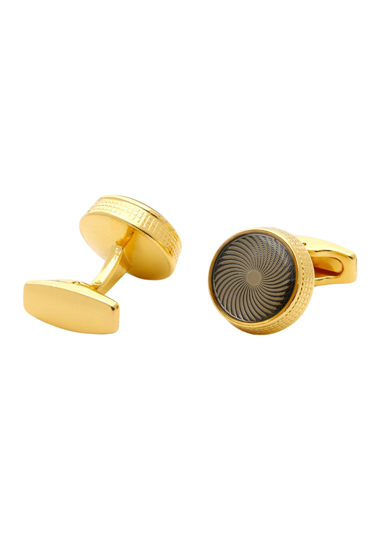 Men's Cufflinks French Simple Pattern Casual Round Cuff Button