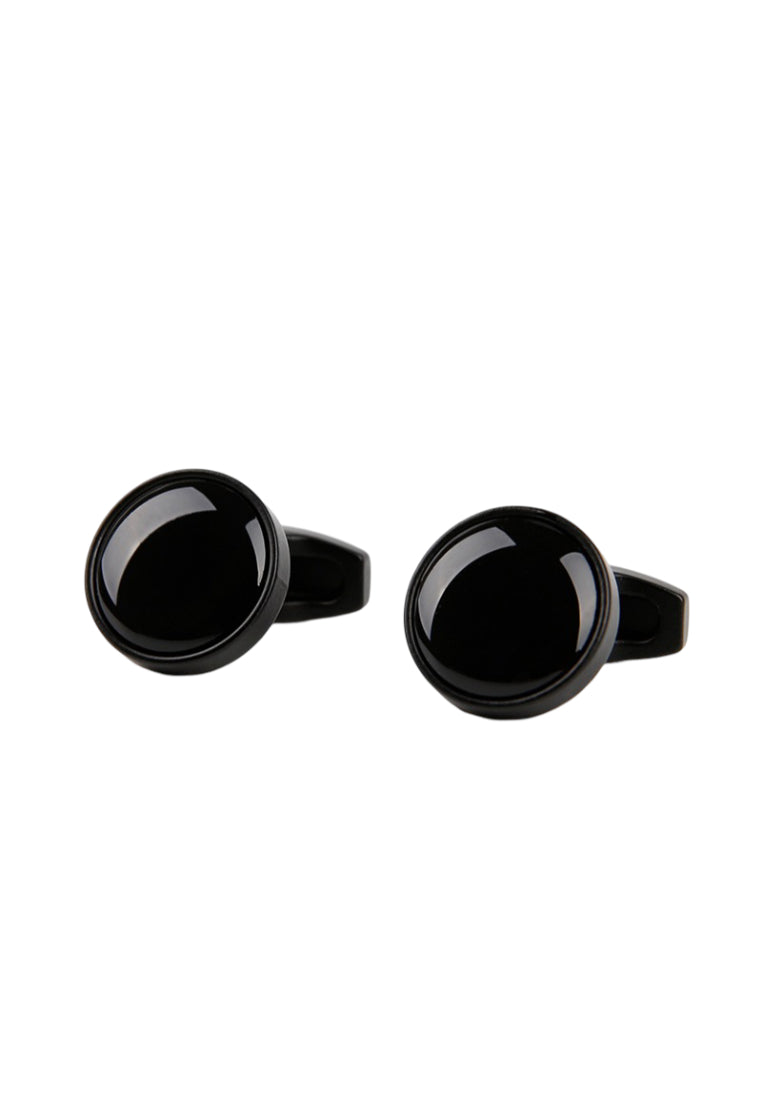 Men's Cufflinks High Quality Cool Simple Sand Black Round Shirt Sleeve Nail Accessories