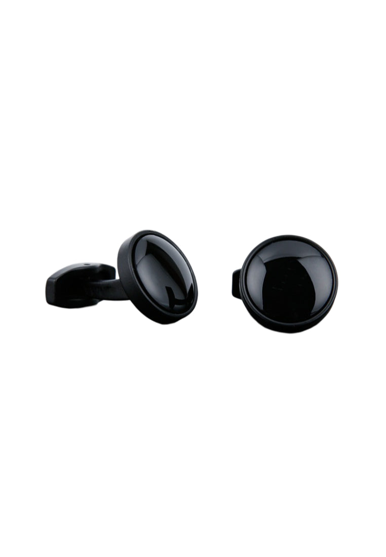 Men's Cufflinks High Quality Cool Simple Sand Black Round Shirt Sleeve Nail Accessories