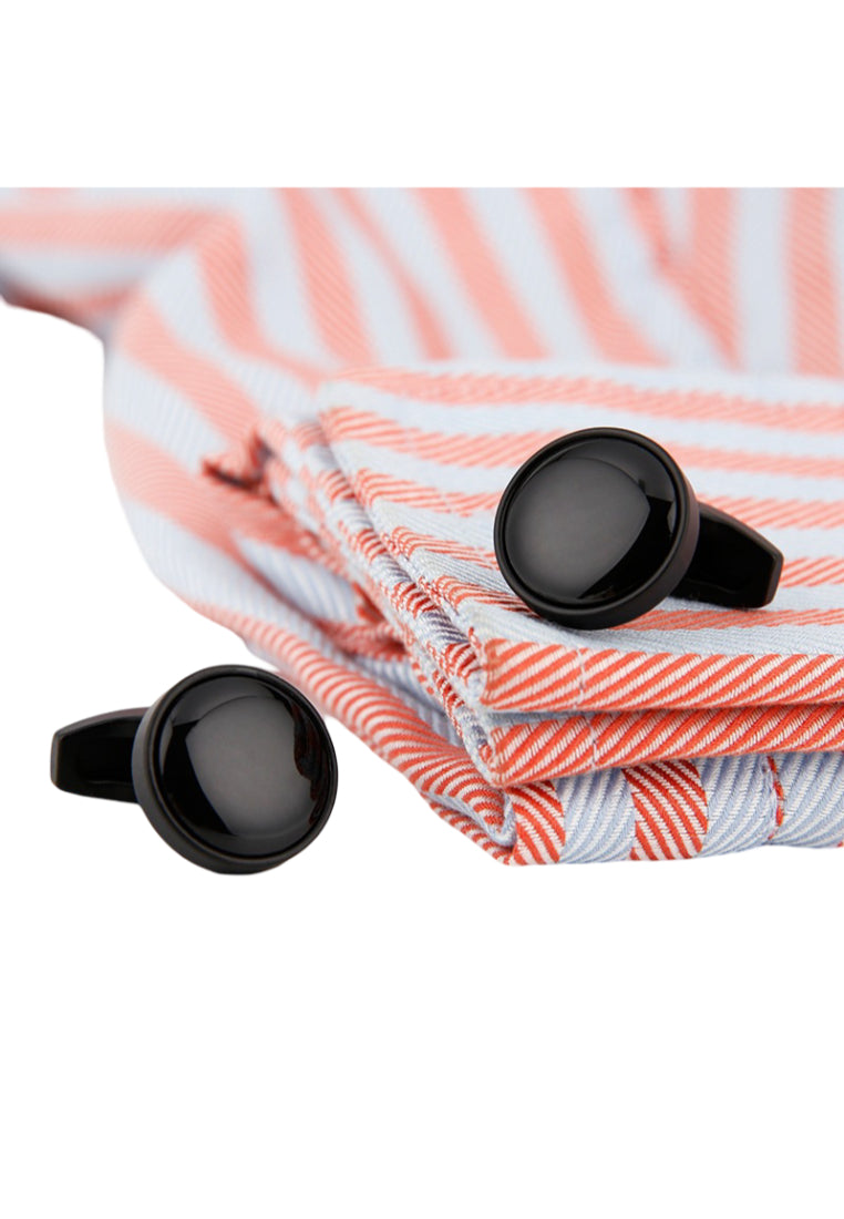 Men's Cufflinks High Quality Cool Simple Sand Black Round Shirt Sleeve Nail Accessories