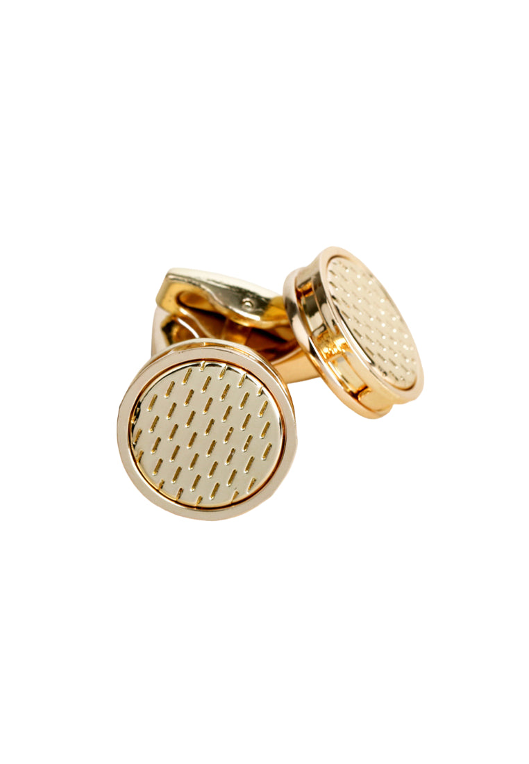 Men's Cufflinks Creative Personality Gold Round Shirt Button Jewelry Pair