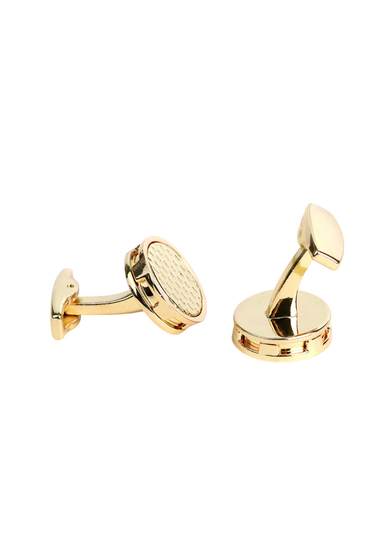 Men's Cufflinks Creative Personality Gold Round Shirt Button Jewelry Pair