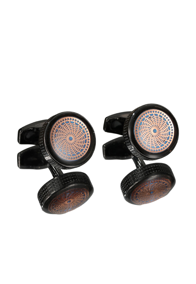 Men's Cufflinks Creative French Simple Round Black Casual Shirt Accessories Pair