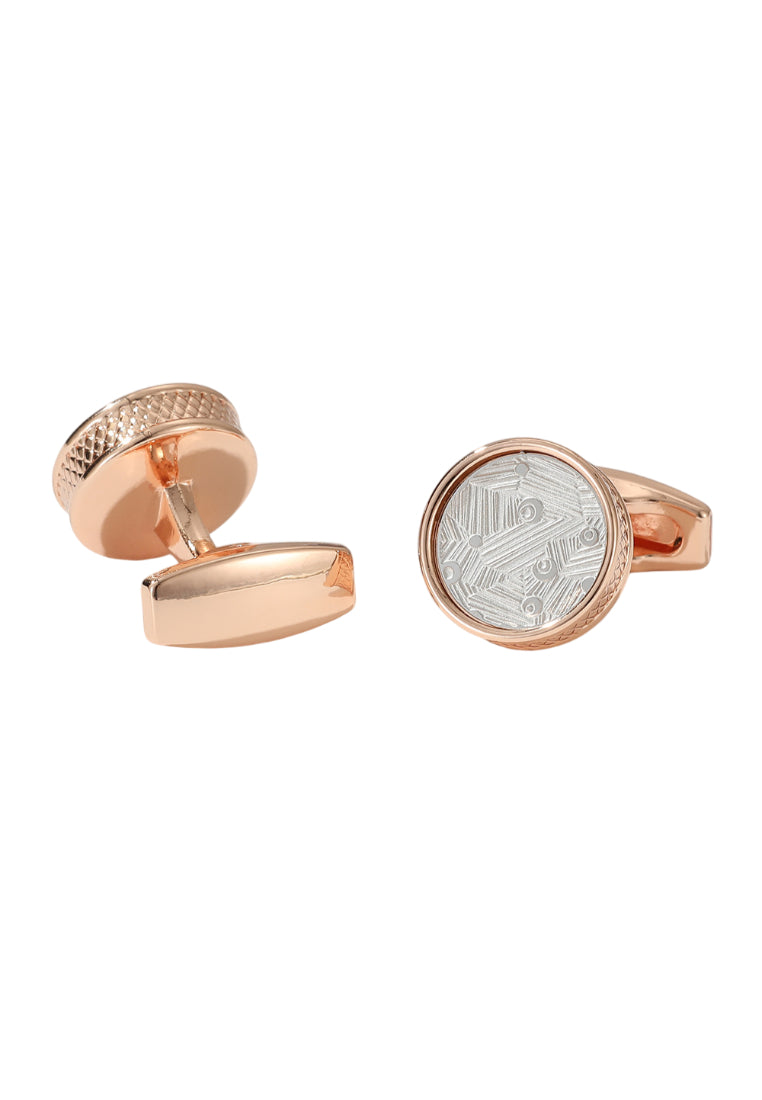 Men's Cufflinks Silver Pattern Round Shirt Dress Cuff Nail Color Selection