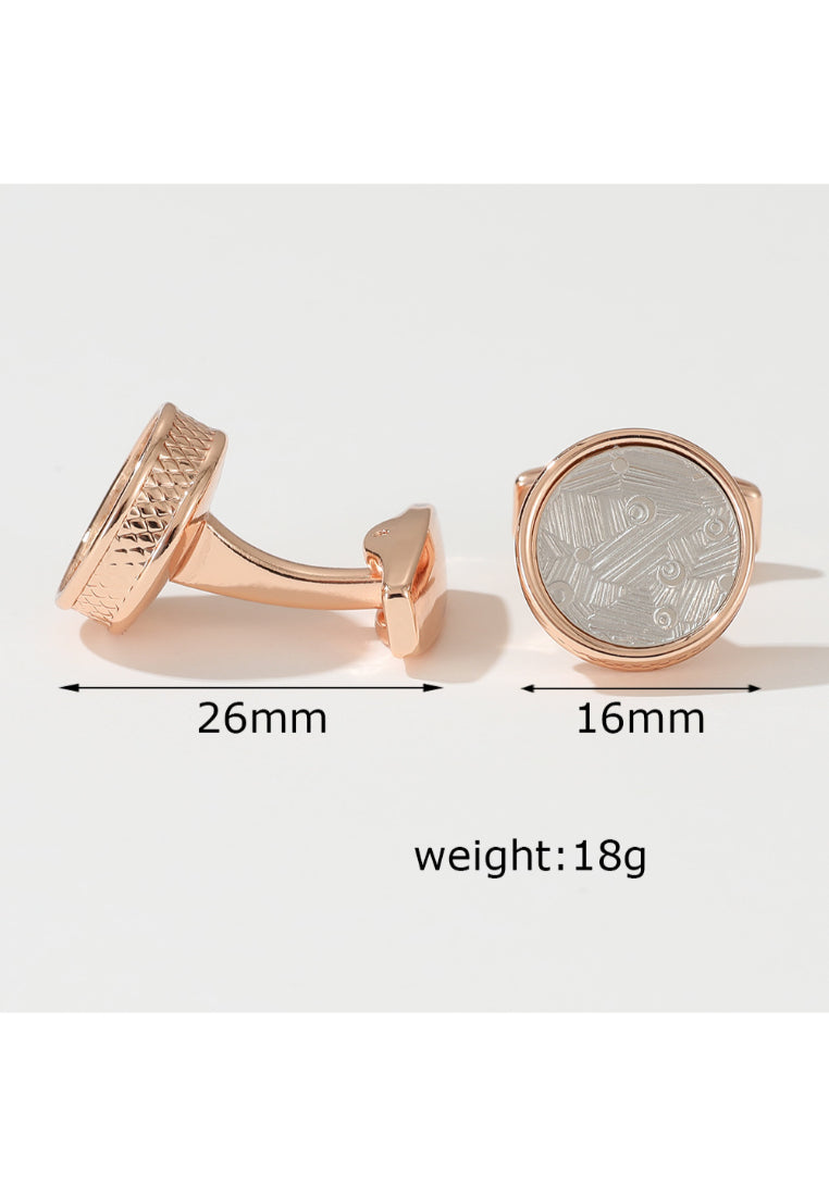 Men's Cufflinks Silver Pattern Round Shirt Dress Cuff Nail Color Selection