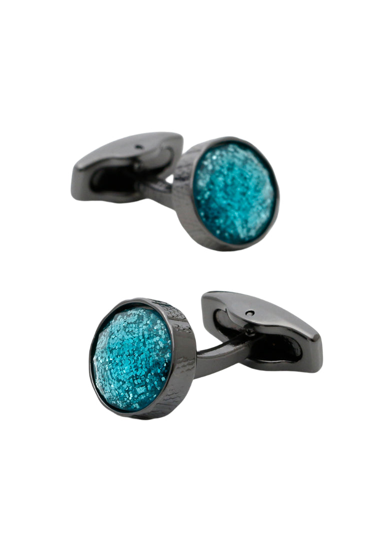 Men's Cufflinks Inlaid Crystal French Simple Casual Round Cuff Nail Button