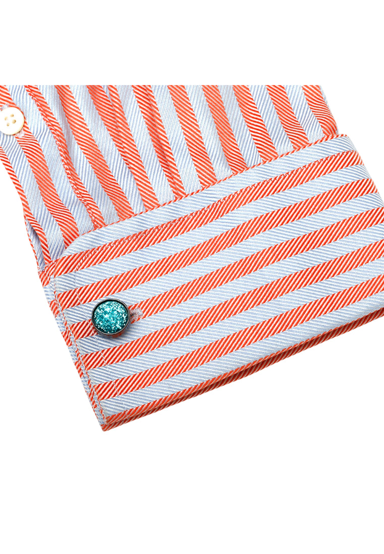 Men's Cufflinks Inlaid Crystal French Simple Casual Round Cuff Nail Button