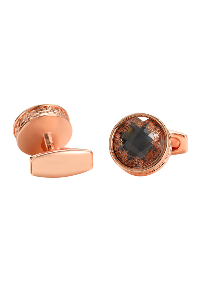 Men's Cufflinks Creative Pattern Rose Gold Round Shirt Sleeve Nail Button
