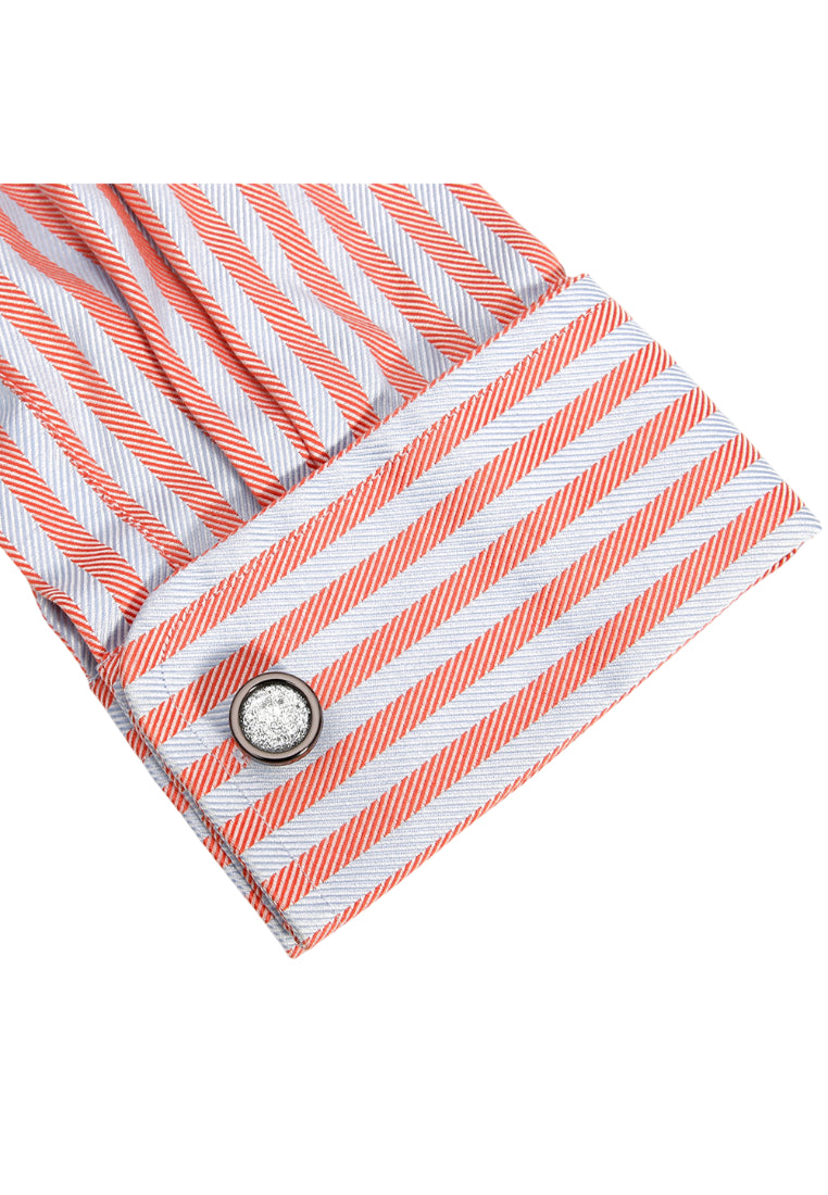 Men's Cufflinks Dazzling Silver Round Gun Gray Shirt Cuff Nail Buttons