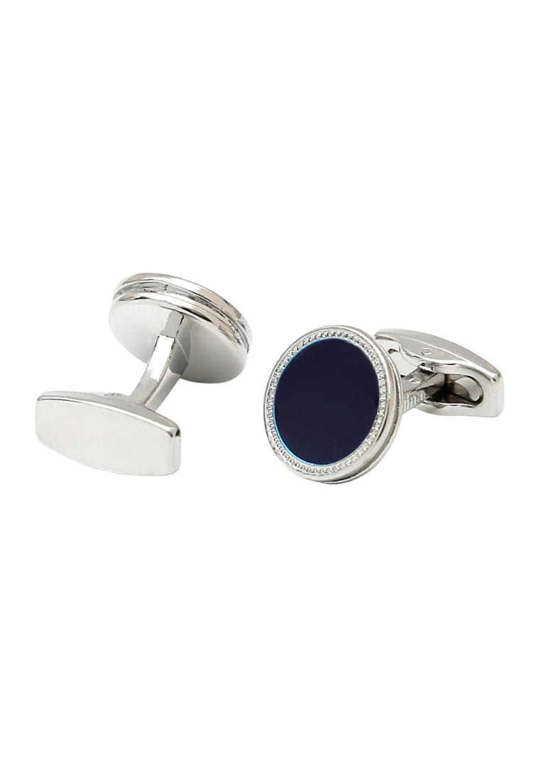 Men's Cufflinks Classic Simple Round French Oil Drop Shirt Daily Jewelry