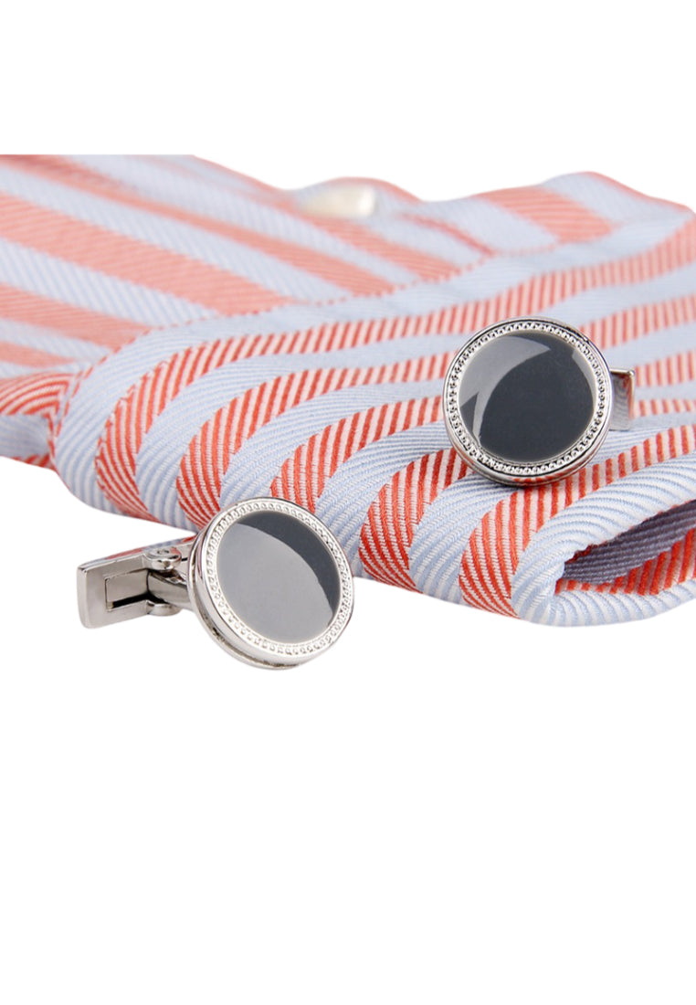 Men's Cufflinks Classic Simple Round French Oil Drop Shirt Daily Jewelry