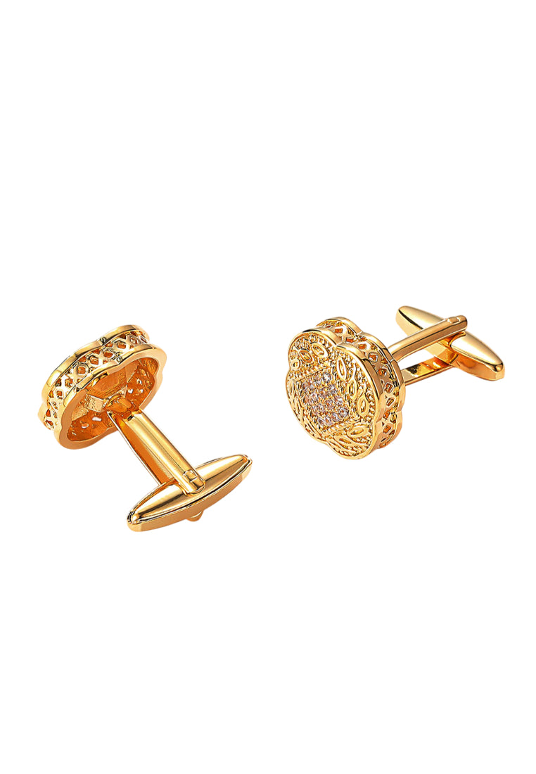 Men's Cufflinks Retro French Light Luxury Zircon Square Copper Shirt Jewelry Pair